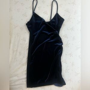 Windsor navy velvet bodycon dress